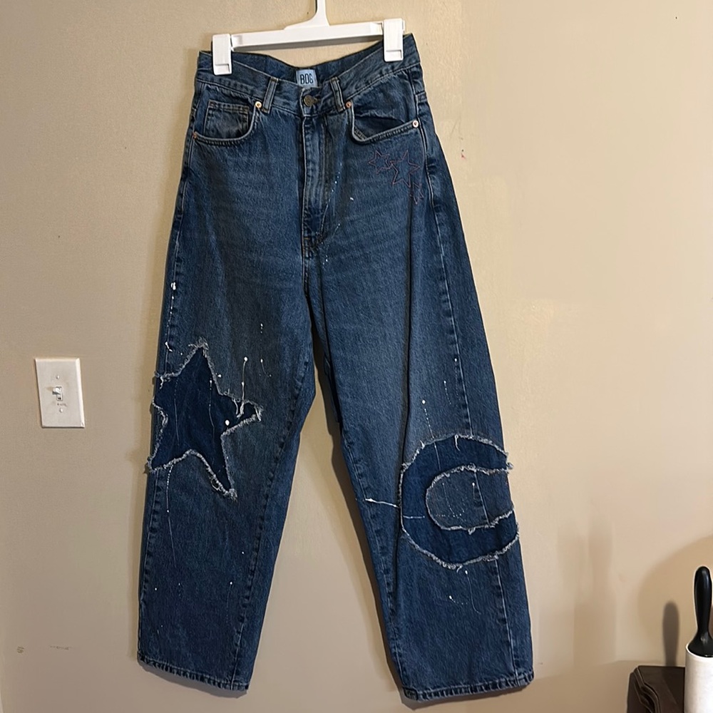 Urban Outfitters- BDG celestial 90s baggy skater distressed denim